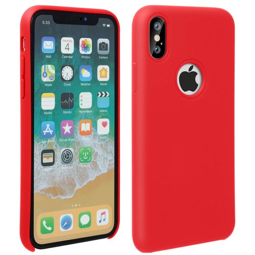 Coque Iphone X / Xs Silicone Semi-Rigide Mat Finition Soft Touch Rouge