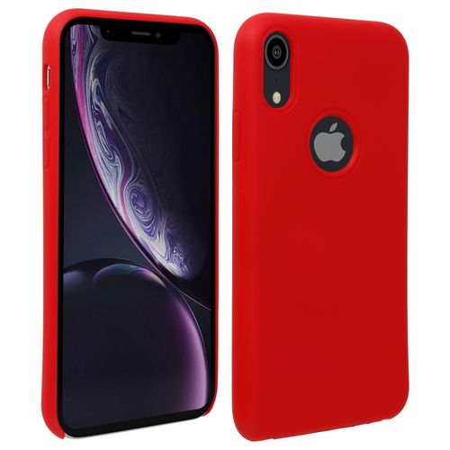 Coque Iphone Xr Silicone Semi-Rigide Mat Finition Soft Touch Rouge
