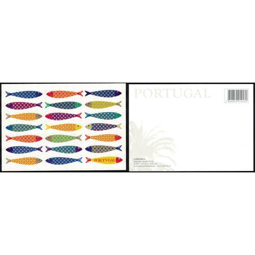 Portugal Carte Postale Postcard Illustration Sardines
