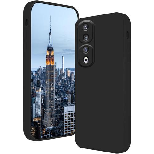 Compatible Avec Coque Honor 90 Pro Case Honor 90 Pro Antichoc Accessoire Améliorez Silicone Liquide - Trois Couches De Protection Noir