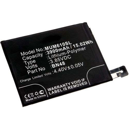 Batterie Pour Xiaomi Redmi Note 6 Pro Xiaomi Redmi Note 6 Pro - Bn48 (3900mah) , Batterie De Remplacement