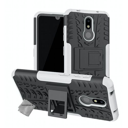 Housse Etui Coque Rigide Anti Choc Pour Nokia 3.2 + Verre Trempe - Blanc