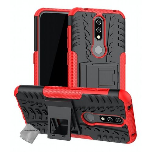 Housse Etui Coque Rigide Anti Choc Pour Nokia 4.2 + Film Ecran - Rouge