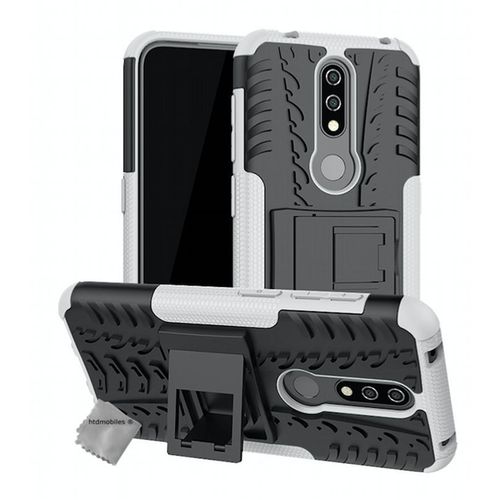 Housse Etui Coque Rigide Anti Choc Pour Nokia 4.2 + Verre Trempe - Blanc
