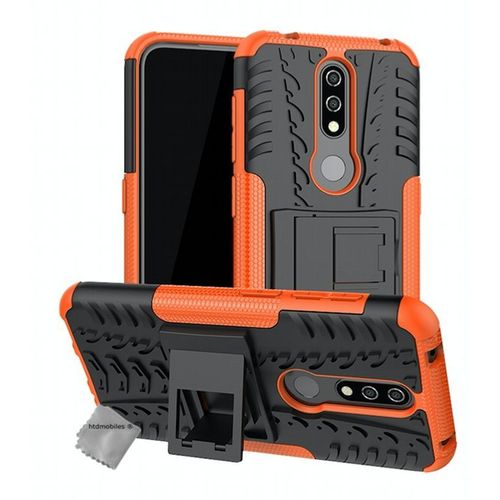 Housse Etui Coque Rigide Anti Choc Pour Nokia 4.2 + Verre Trempe - Orange