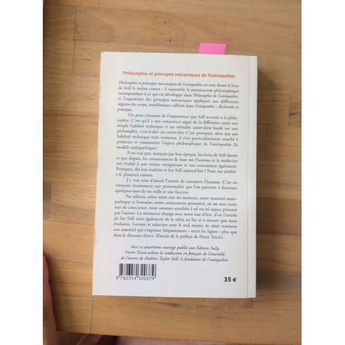 Philosophie Et Principes Mécaniques De L'ostéopathie