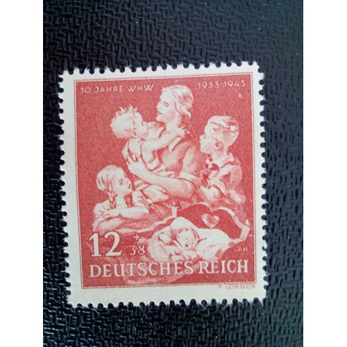 Timbre Allemagne / Reich Yt 776 10 Ans Whw, Mère Avec Enfants 1943 ( 6812 )
