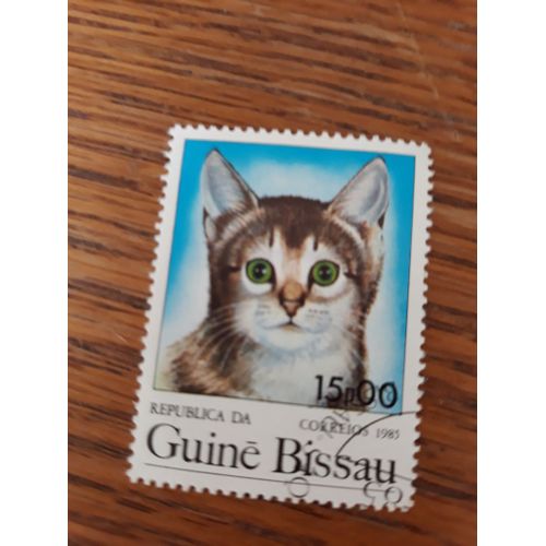 Timbre Chat Cat Guinée Bissau Tp7