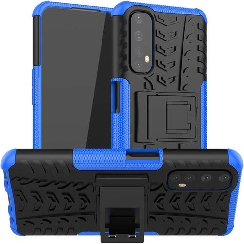 Coque Oppo Realme 7/Realme Narzo 20 Pro Amovible Pc+Tpu Double Couche Detection Housse Etui Pour Oppo Realme 7/Realme Narzo 20 Pro Bleu