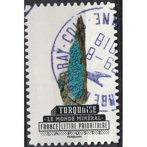 France 2016 Oblitéré Rond Used Le Monde Minéral Turquoise Y&t 1227 Su
