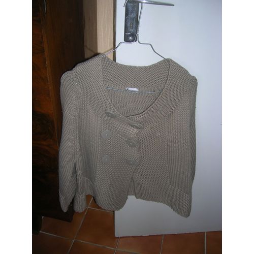 Gilet Boutons Pressions Manches Larges Jacquelines Riu Taille S 100% Acrylique.