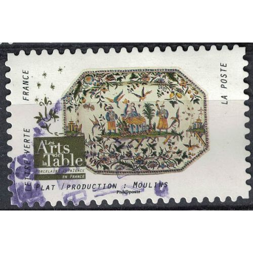 France 2018 Oblitéré Rond Used Arts De La Table Porcelaine Et Faïence Plat Production Moulins Y&t 1534 Su