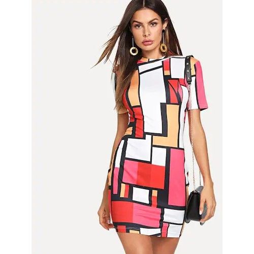 Robe Imprimée Graphic Tl Shein