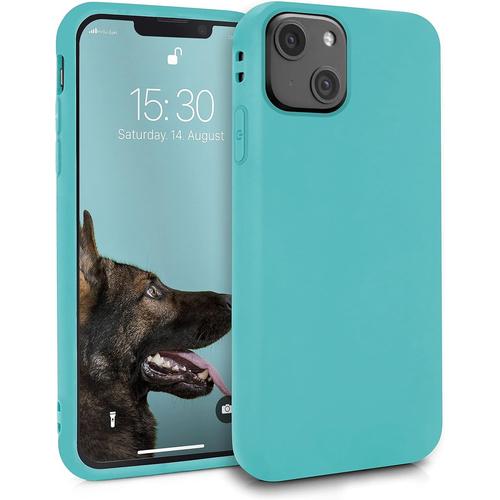 Coque Silicone Pour Apple Iphone 13 Mini Case Tpu Souple Cover Protection Extra Fine & Légère Étui Coloré Anti Choc Et Rayures Turquoise