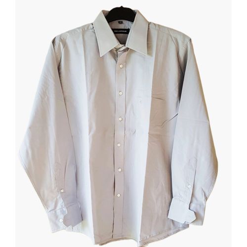 Chemise Ted Lapidus Taille 42 Grise Coton Polyester
