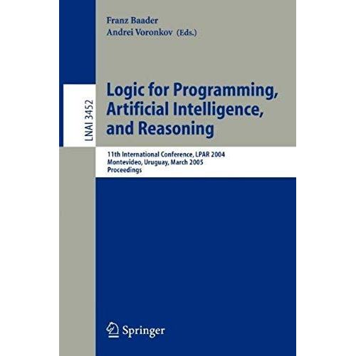 Logic For Programming, Artificial Intelligence, And Reasoning