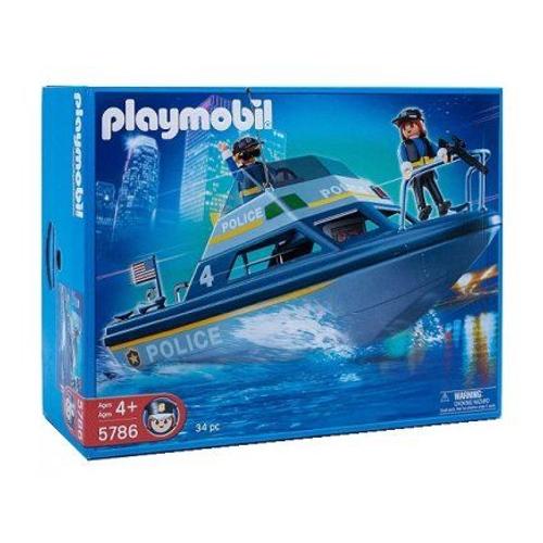 Bateau De Police Playmobil 5786 Vedette De Police