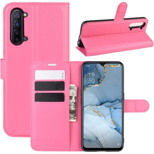 Coque Pour Oppo Find X2 Lite Etui De Protection En Pu Cuir Flip Cover Case Antichoc Portefeuille Housse Pour Oppo Find X2 Lite Coque Rose