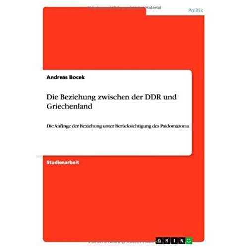 Die Beziehung Zwischen Der Ddr Und Griechenland