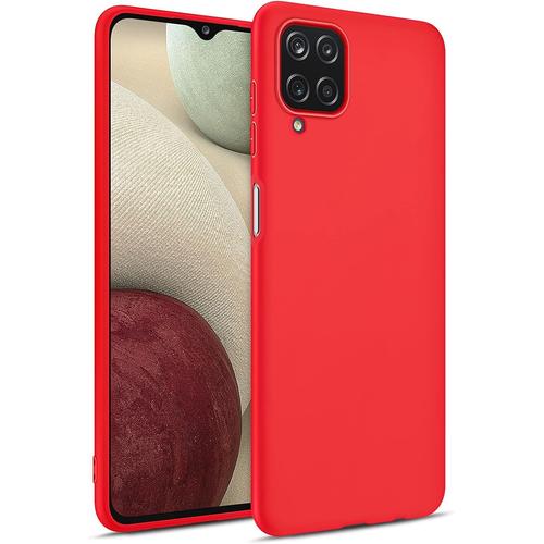 Coque Samsung Galaxy A12 / M12, Ultra Mince Premium Tpu Premium Exact Fit/No Bulkiness Souple Coque Pour Samsung Galaxy A12 / M12 - Rouge