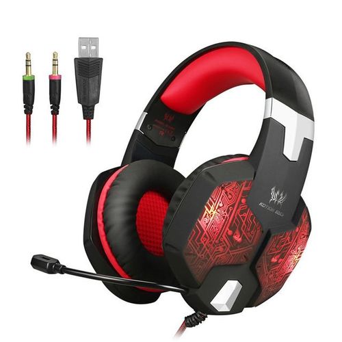 Ordinateur gros ecouteur casque Gaming casque micro PC ecouteur Gamer casque Gaming casque fil avec Microphone