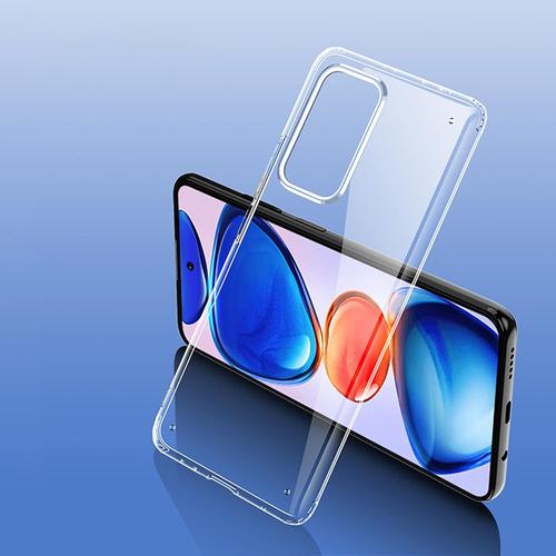 Coque Pour Xiaomi Redmi Note 11/Note 11s Housse Antichoc Ultra Mince Coque Arrière Transparente Pour Pc Étui Avec Bord En Tpu Souple Noir