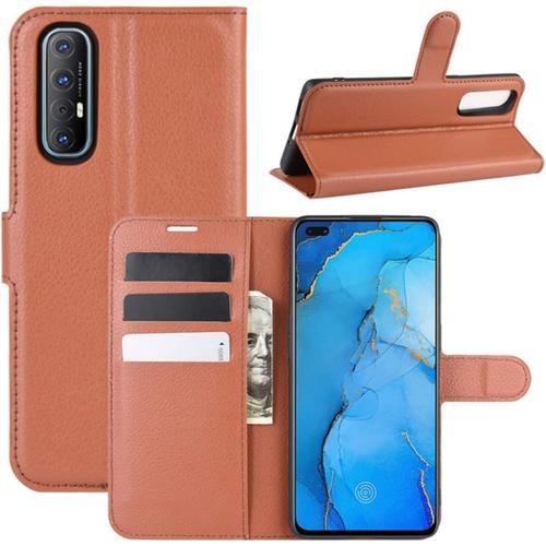 Coque Pour Oppo Find X2 Neo Etui De Protection En Pu Cuir Flip Cover Case Antichoc Portefeuille Housse Pour Oppo Find X2 Neo Coque Marron