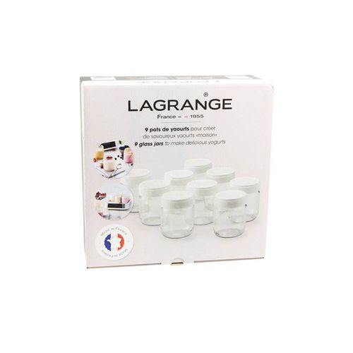 LOT DE 9 POTS POUR YAOURTIERE V2 POUR PETIT ELECTROMENAGER LAGRANGE - 430301