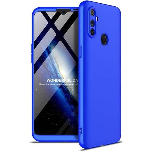 Coque Oppo Realme C3, 3 En 1 Détachable Anti-Rayures Hard Pc Housse, 360° Entire Corps Antichoc Protection Etui Pour Oppo Realme C3 Bleu