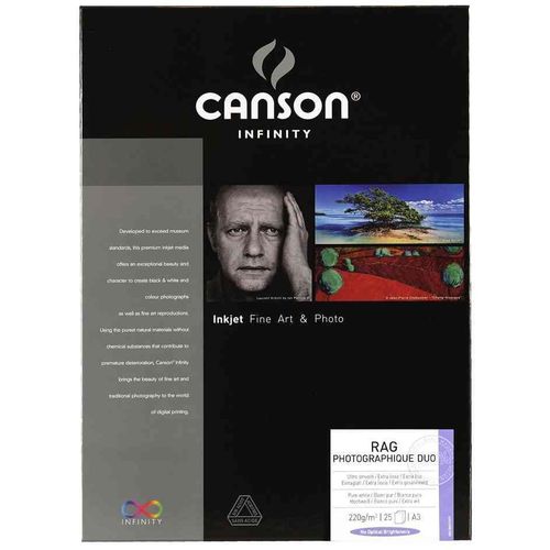 CANSON Paquets de 25 feuilles INFINITY Papier photo "Rag Photographique Duo",