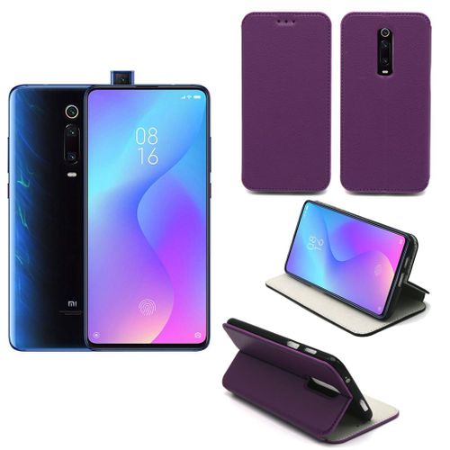 Housse Xiaomi Mi 9t Violette - Etui Violet Coque Xiaomi Mi9t Protection Antichoc À Rabat Smartphone 2019 - Accessoires Pochette Case Xeptio