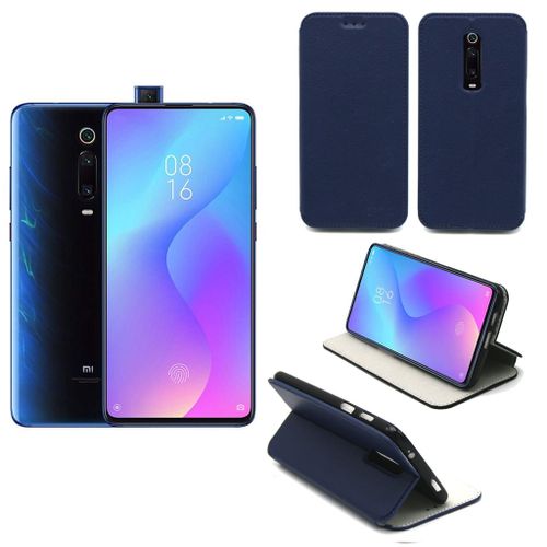 Housse Xiaomi Mi 9t Bleue - Etui Bleu Coque Xiaomi Mi9t Protection Antichoc À Rabat Smartphone 2019 - Accessoires Pochette Case Xeptio