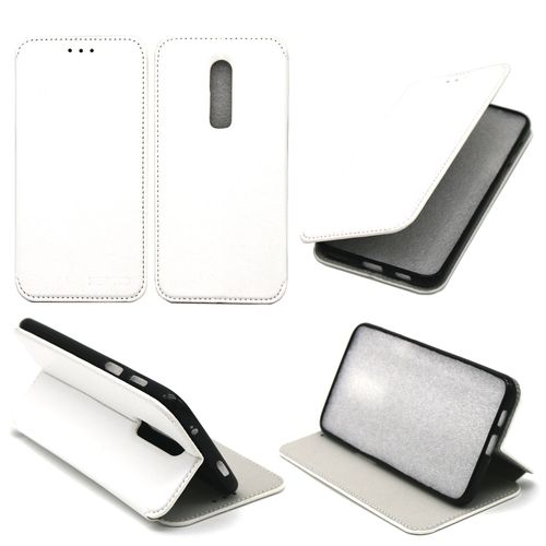 Housse Xiaomi Mi 9t Blanche - Etui Blanc Coque Xiaomi Mi9t Protection Antichoc À Rabat Smartphone 2019 - Accessoires Pochette Case Xeptio