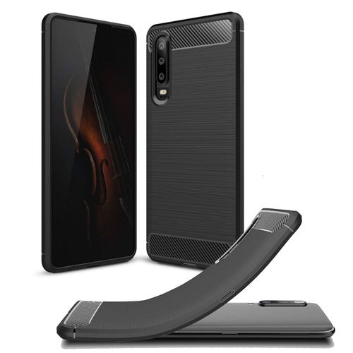 Huawei P30 4g - Coque Protection Arrière Noire Carbone Smartphone Ultimkaz Pour Huawei P30 Smartphone 2019 - Accessoires Pochette Xeptio : Exceptional Case