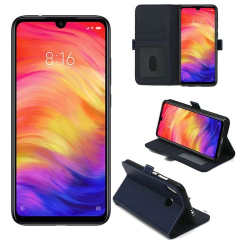 Xiaomi Redmi Note 7 / Note 7 Pro Etui Blanc Protection Portefeuille À Rabat Avec Porte Cartes - Housse Redmi Note 7 Folio Coque Silicone Antichoc Smartphone 2019 - Accessoires Pochette Case