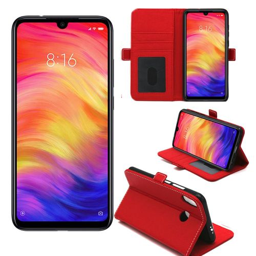 Xiaomi Redmi Note 7 / Note 7 Pro Etui Bleu Protection Portefeuille À Rabat Avec Porte Cartes - Housse Redmi Note 7 Folio Coque Silicone Antichoc Smartphone 2019 - Accessoires Pochette Case
