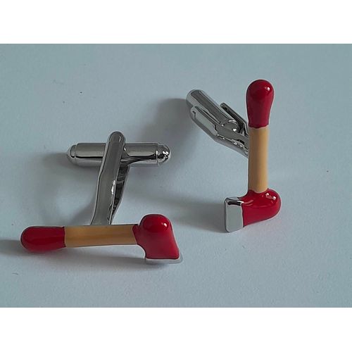 Boutons De Manchettes Hache De Couleurs Argent Rouge Et Jaune Pour Du Style Et De L'originalité ...