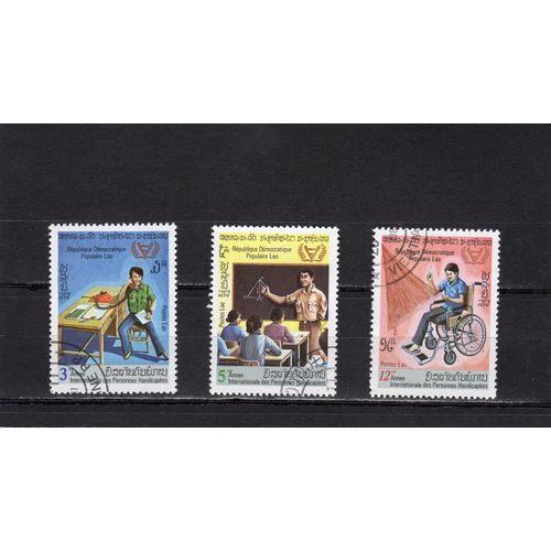 Timbres-Poste Du Laos (Année Internationale Des Personnes Handicapées)