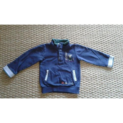 Sweat Marine Col Montant - Baby Club - T. 92 ( 4 Ans )