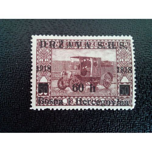 Timbre Bosnie Herzegovine Yt 44 Voiture Postale 1918 ( 8812 )