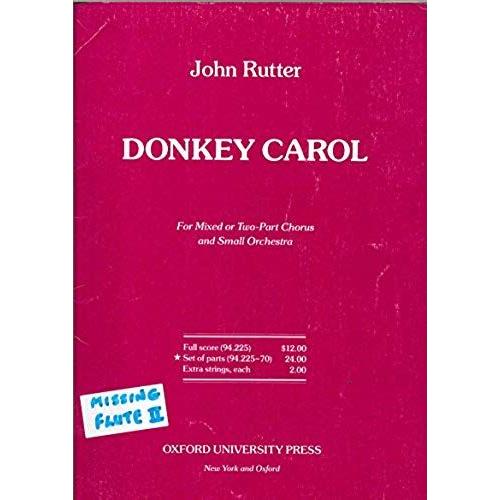 Donkey Carol / Score + Parties De Partitions