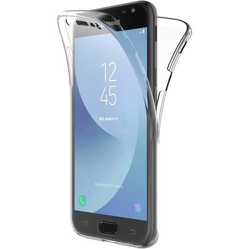 Coque Samsung Galaxy J3 2017, 360° Full Body Transparente Silicone Coque Pour Samsung J3 2017 Housse Silicone Etui Case 5 Pouces Sm-J330f