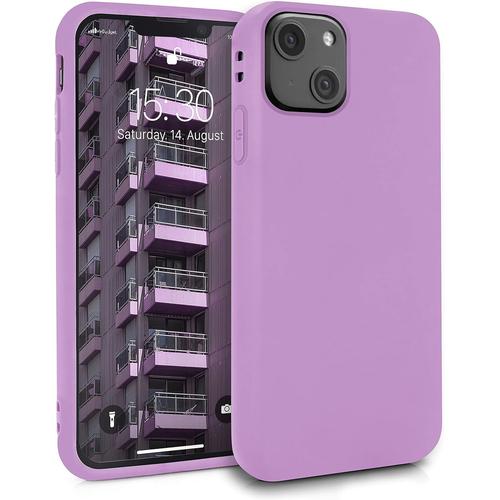 Coque Silicone Pour Apple Iphone 13 Mini Case Tpu Souple & Soft Cover Protection Extra Fine & Légère Étui Coloré Anti Choc Et Rayures Lila