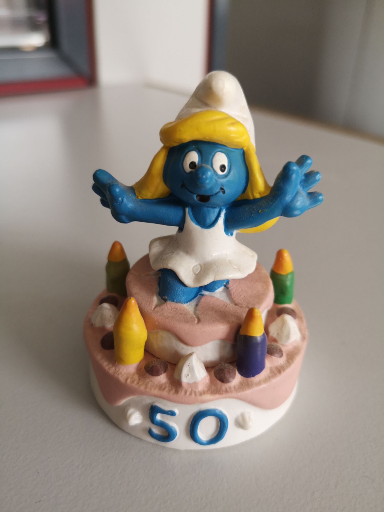 Schtroumpfette Dans Gateau D Anniversaire Figurine Schtroumpf Smurf Rakuten