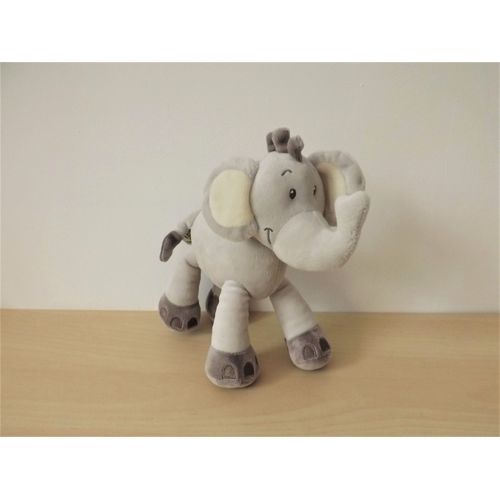 Peluche Doudou Éléphant Gris Mots D'enfants