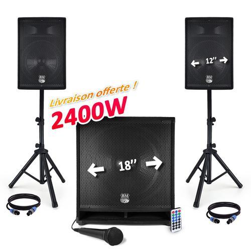 Pack sono BM SONIC SONO DJ 3200W TOTAL, Bass Reflex Enceint