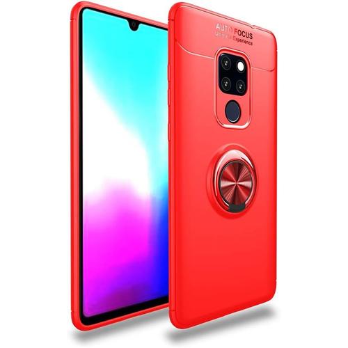 Coque Huawei Mate 20 X Support À Anneau Rotatif À 360 Degrés Compatible Avec Magnétique Support Voiture Housses Pour Huawei Mate 20 X Rouge