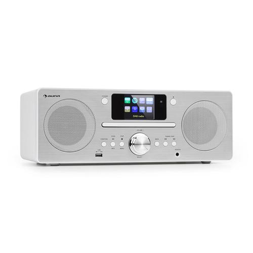 Harvard chaîne compacte radio Internet/DAB+ et FM lecteur CD Bluetooth blanche