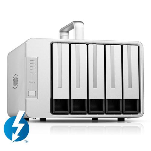 TerraMaster D5 Thunderbolt 3 (40Gbit/s) Boîtier 5 Baies pour Disques durs externes, Compatible avec RAID0/RAID1/RAID5/RAID10 Mode Disque Dur Raid Stockage (sans Disque)