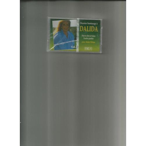 Dalida*Dernier Hommage*A.Delon*Made In Tunisie*Cassette*K7*Tape
